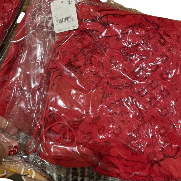 Free People Red Adella Maxi Dress New Size Small - Picture 3 of 6